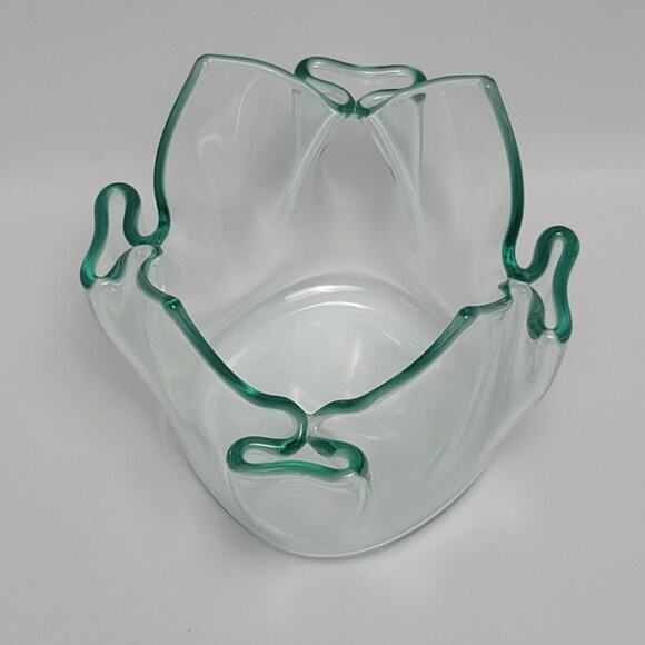 Plexiglass Handkerchief Vase Lucite Acrylic Mid Century Modern Glass Ruffled - Picture 10 of 11